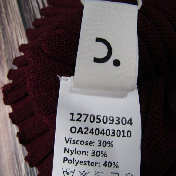Commense Burgundy Ribbed Blouse - Picture 5 of 6